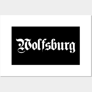 Wolfsburg written with gothic font Posters and Art